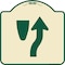 Signmission Keep Right Graphic Only Heavy-Gauge Aluminum Architectural Sign, 18" x 18", TG-1818-23892 A-DES-TG-1818-23892 - alternate 1